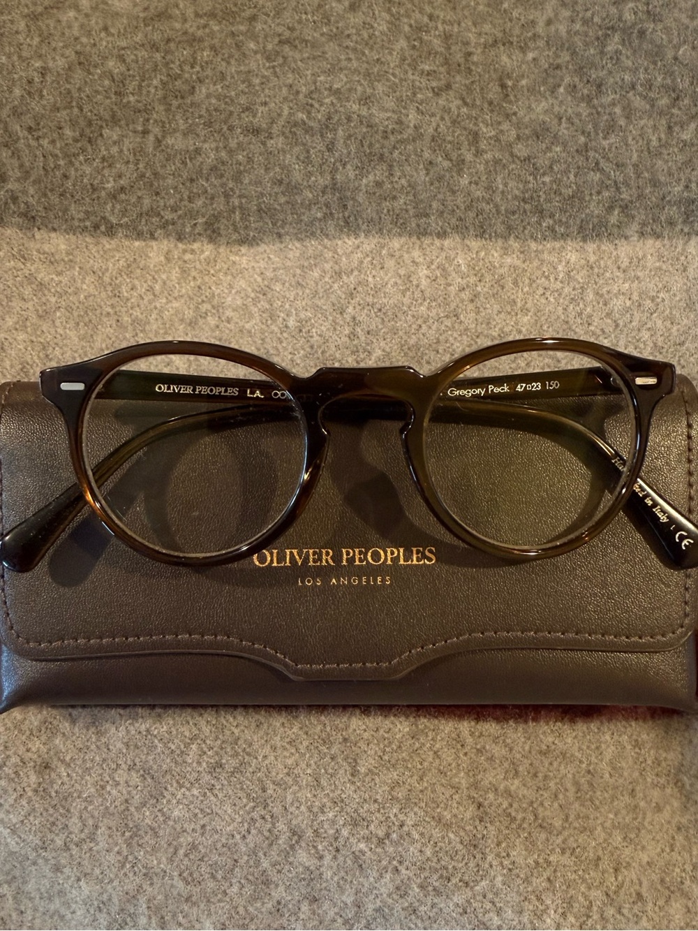 Oliver Peoples Round Brown Frame Glasses